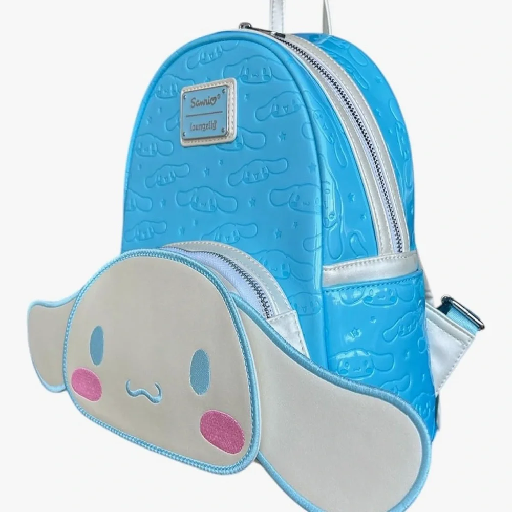 Loungefly Sanrio Cinnamon Roll Moveable Ears Blue mini Backpack Hard Tag New!